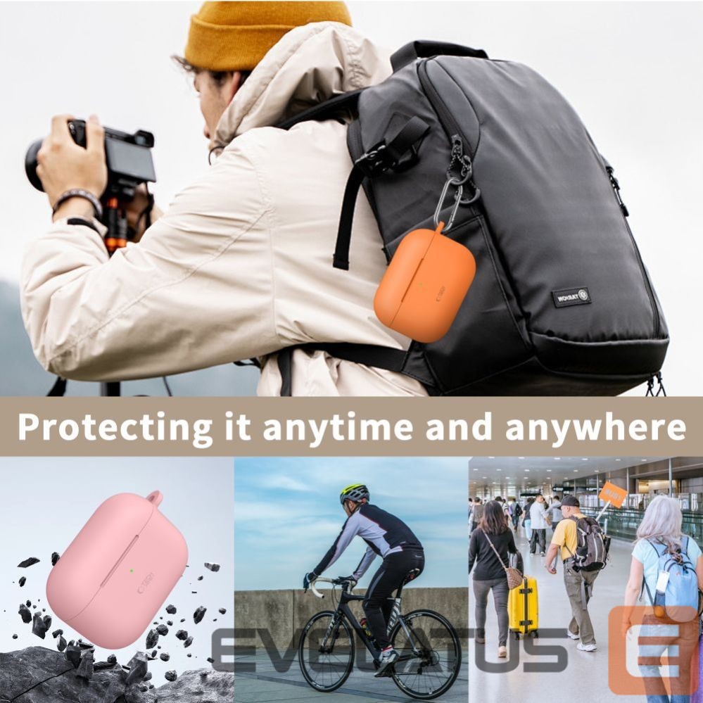 Citas preces Tech-Protect Tech-Protect Silicone Hook Case for AirPods Pro - Blue