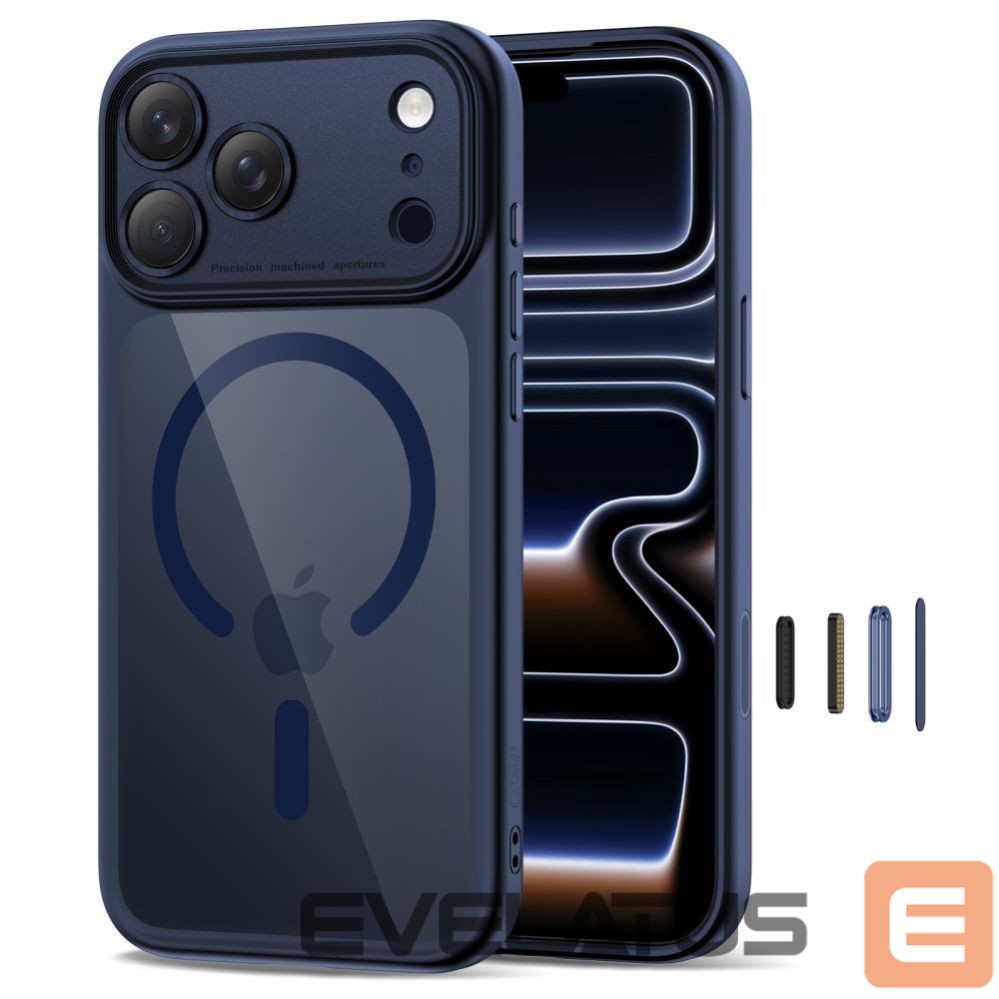 Citas preces Tech-Protect Tech-Protect Magpeak Magsafe CC Case for iPhone 17 Pro Max - Clear Navy Blue
