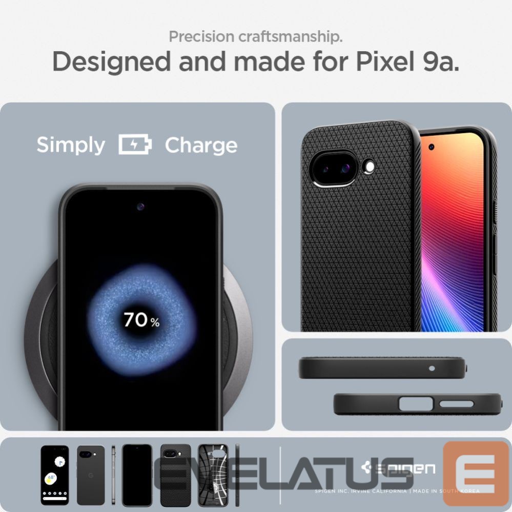 Citas preces Spigen Spigen Liquid Air Case for Google Pixel 9A - Matte Black