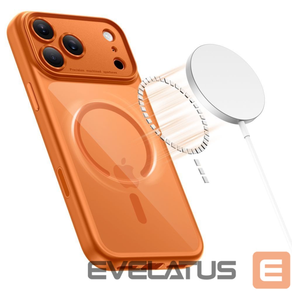 Citas preces Tech-Protect Tech-Protect Magpeak Magsafe CC Case for iPhone 17 Pro - Transparent Orange