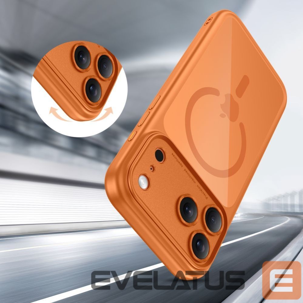 Citas preces Tech-Protect Tech-Protect Magpeak Magsafe CC Case for iPhone 17 Pro - Transparent Orange