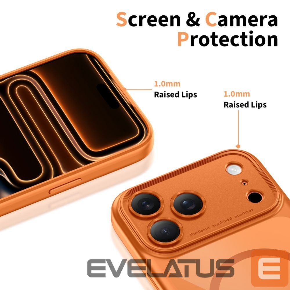 Citas preces Tech-Protect Tech-Protect Magpeak Magsafe CC Case for iPhone 17 Pro - Transparent Orange
