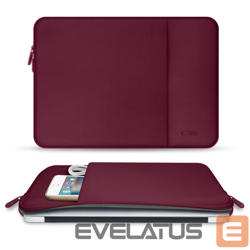 Citas preces Tech-Protect Tech-Protect Neoprene Laptop Case 13" - Burgundy