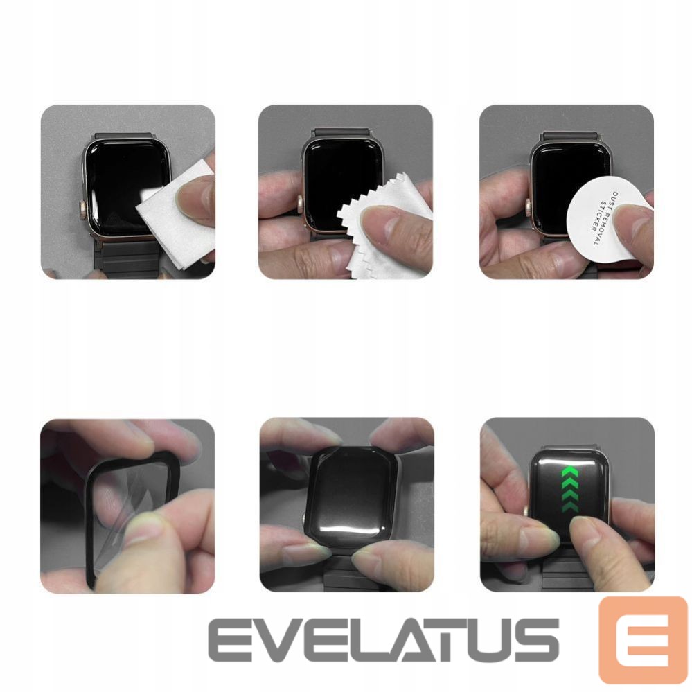Citas preces Tech-Protect Tech-Protect Glass Flex+ Hybrid Glass 2-pack for Apple Watch 10 46mm - Black