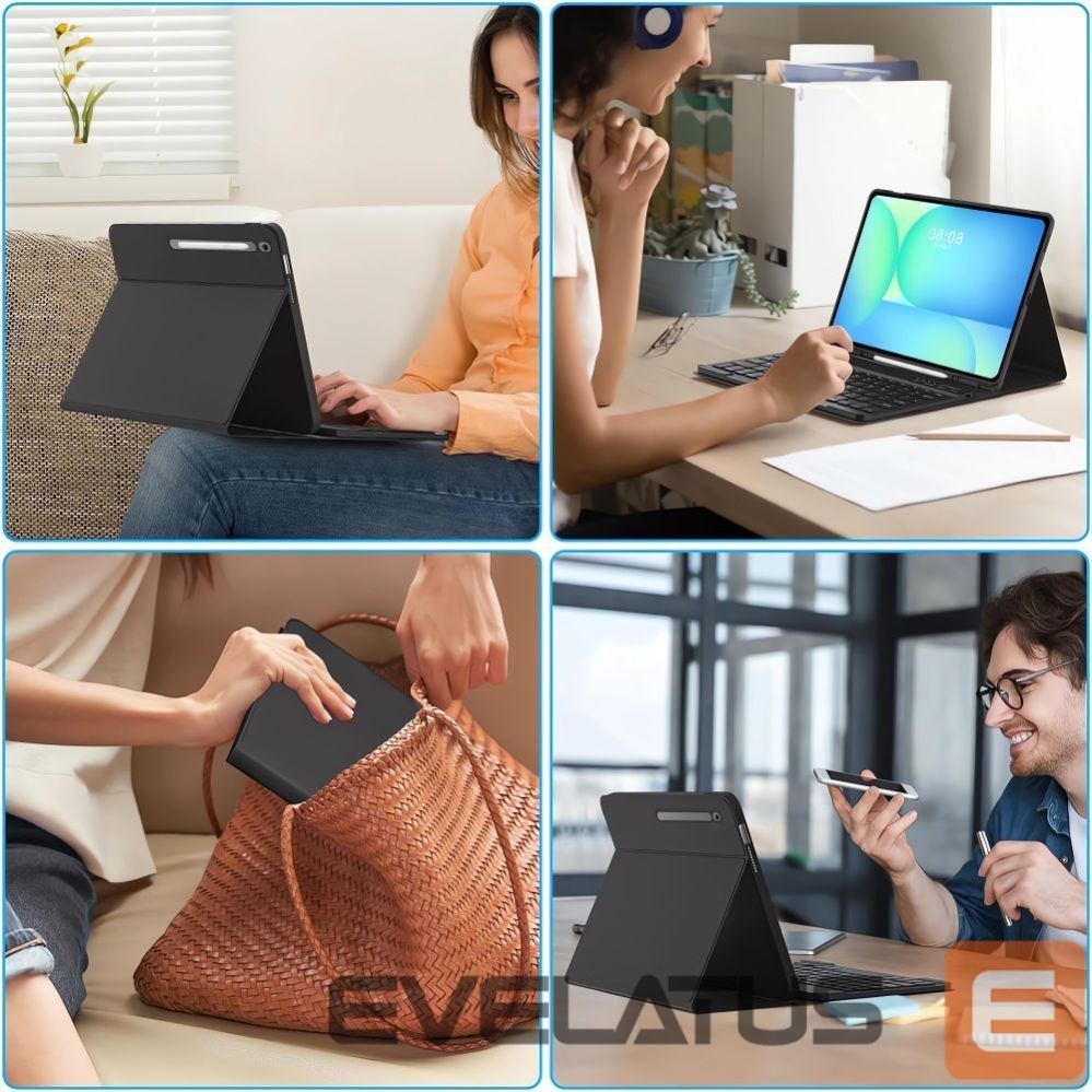 Citas preces Tech-Protect Tech-Protect SC Pen + Keyboard Case for Samsung Galaxy Tab S10 FE+ 13.1 X620 / X626B - Black