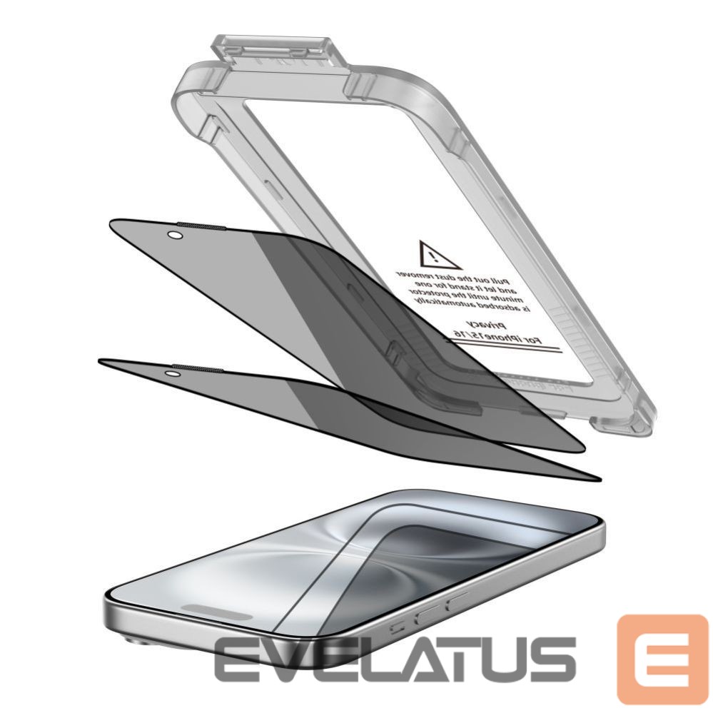 Citas preces Tech-Protect Tech-Protect Quick Set Spy+ Privacy Glass 2-pack for iPhone 15 / 16