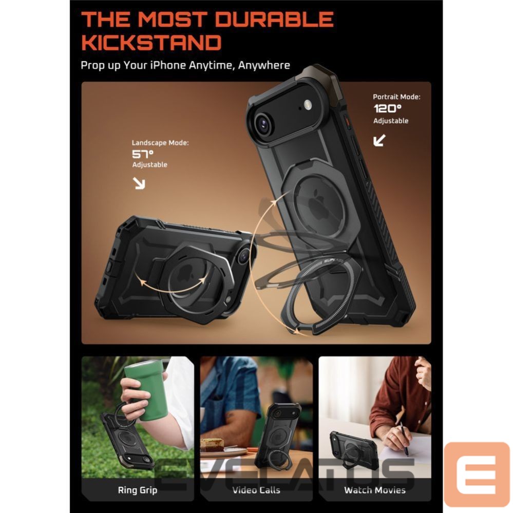 Citas preces Supcase Supcase UB Grip Mag MagSafe Case for iPhone 17 Air - Black