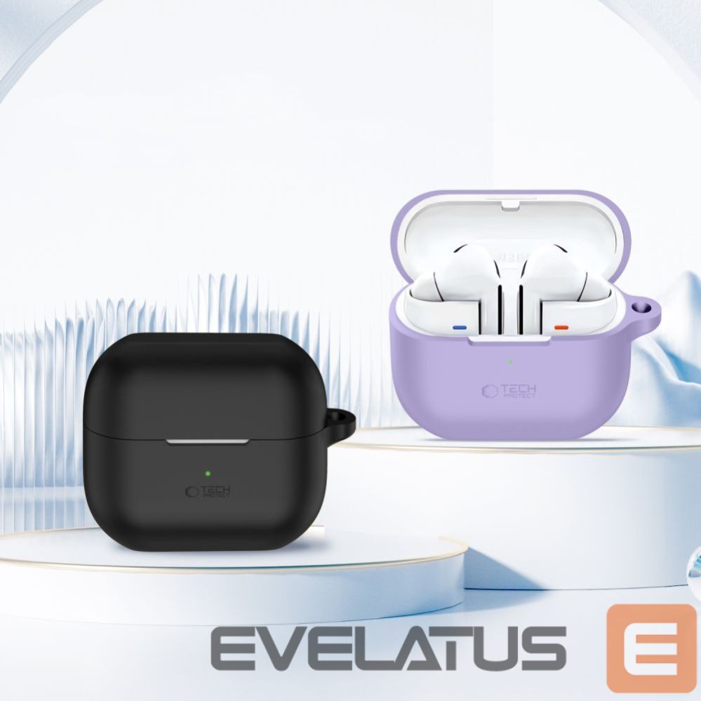Citas preces Tech-Protect Tech-Protect Silicone Hook Case for Samsung Galaxy Buds 3 / 3 FE / 3 Pro - Purple