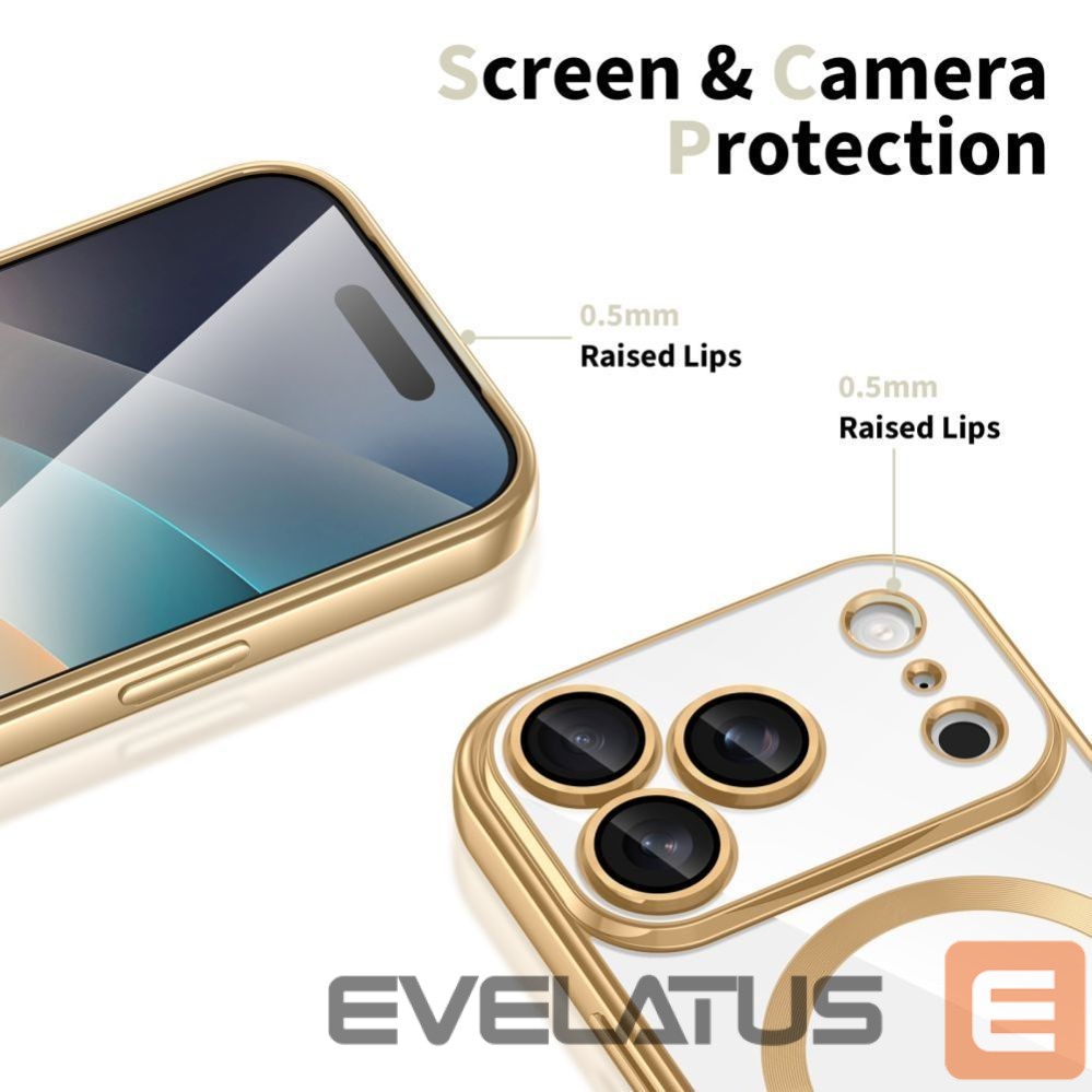 Citas preces Tech-Protect Tech-Protect MagFlex MagSafe Case for iPhone 17 Pro Max - Transparent Gold