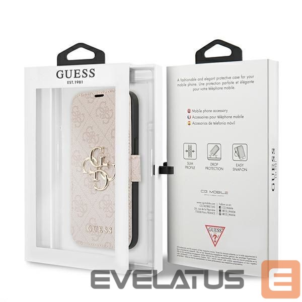 Citas preces Guess Guess GUBKP13X4GMGPI iPhone 13 Pro Max 6.7" pink/pink book 4G Big Metal Logo