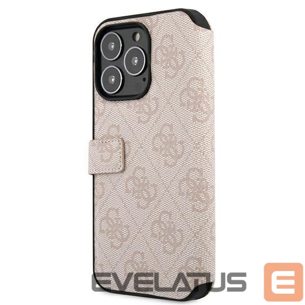 Citas preces Guess Guess GUBKP13X4GMGPI iPhone 13 Pro Max 6.7" pink/pink book 4G Big Metal Logo