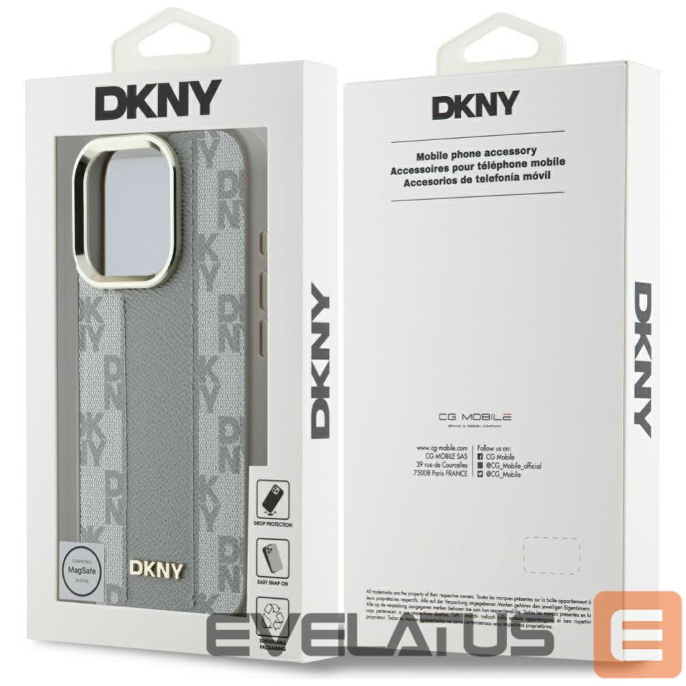 Citas preces DKNY DKNY Checkered Pattern Magsafe iPhone 16 Pro Case - Beige