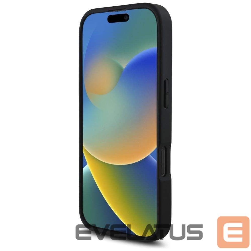 Citas preces Karl Lagerfeld Karl Lagerfeld HC Grained PU Cardslot Metal Elong Case for iPhone 16 Pro Max - Black