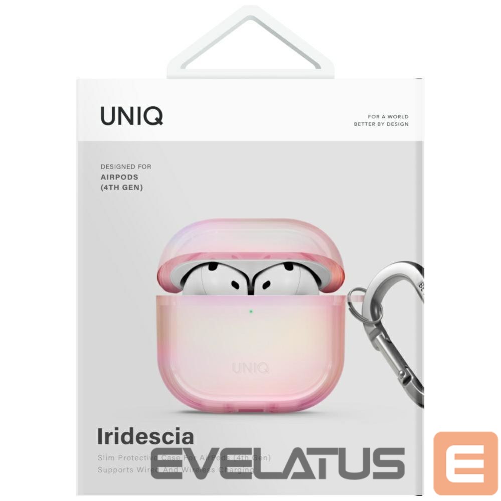 Citas preces UNIQ Uniq Iridescia AirPods 4 Hang Case - Holo Pink