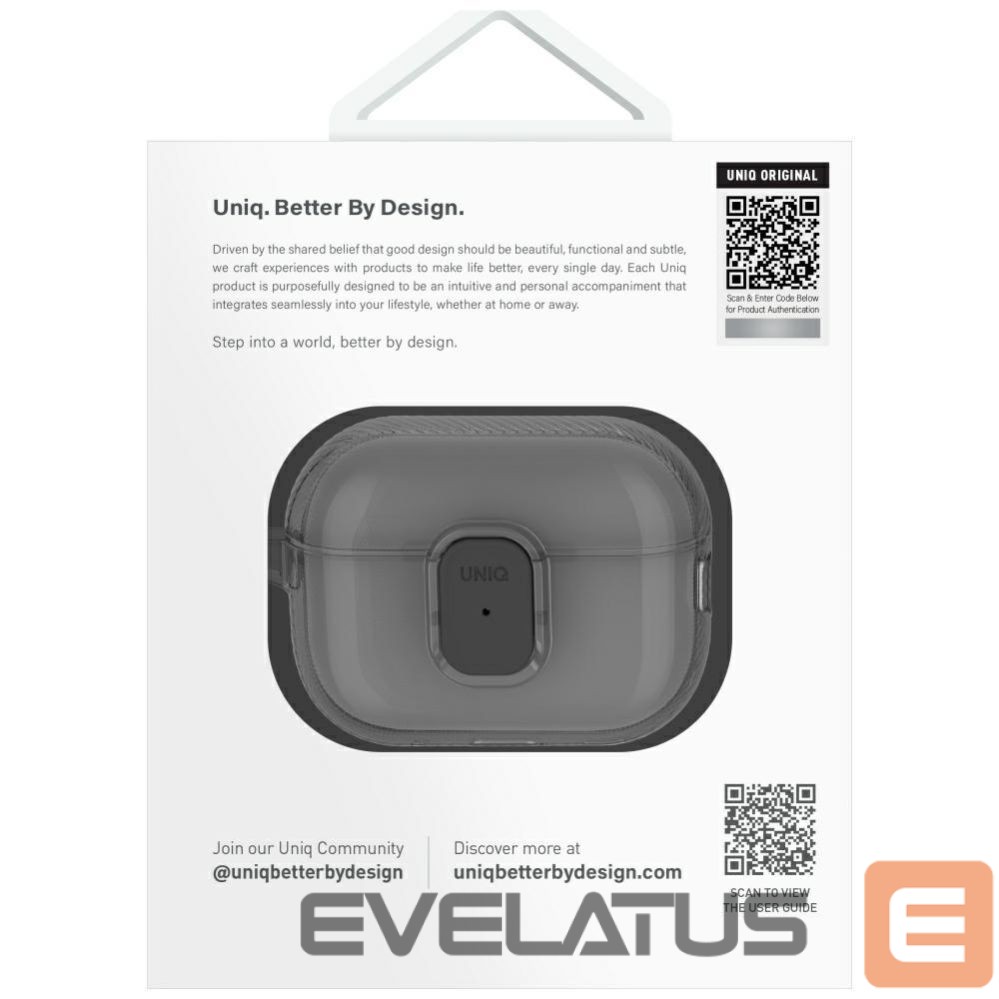 Citas preces UNIQ Uniq Glase Pro Case for AirPods Pro 2 - Black