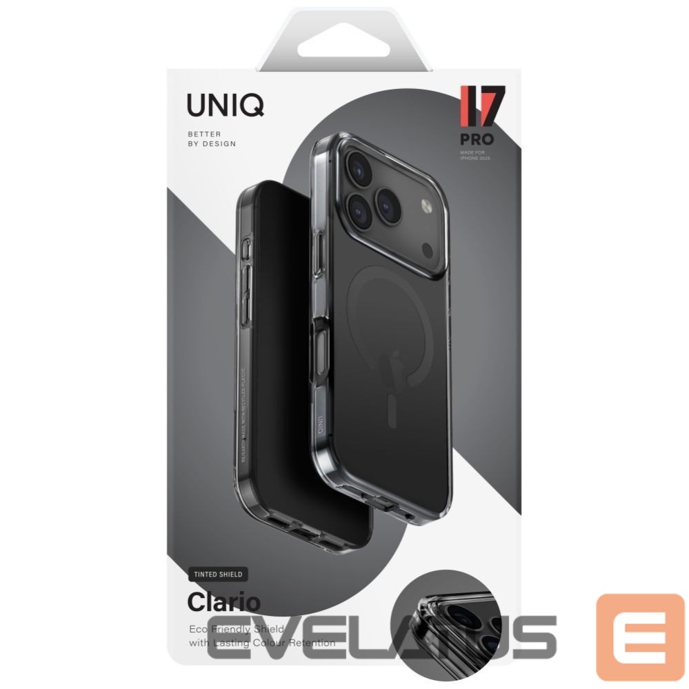 Citas preces UNIQ Uniq Clario Magclick Charging Case for iPhone 17 Pro - Black