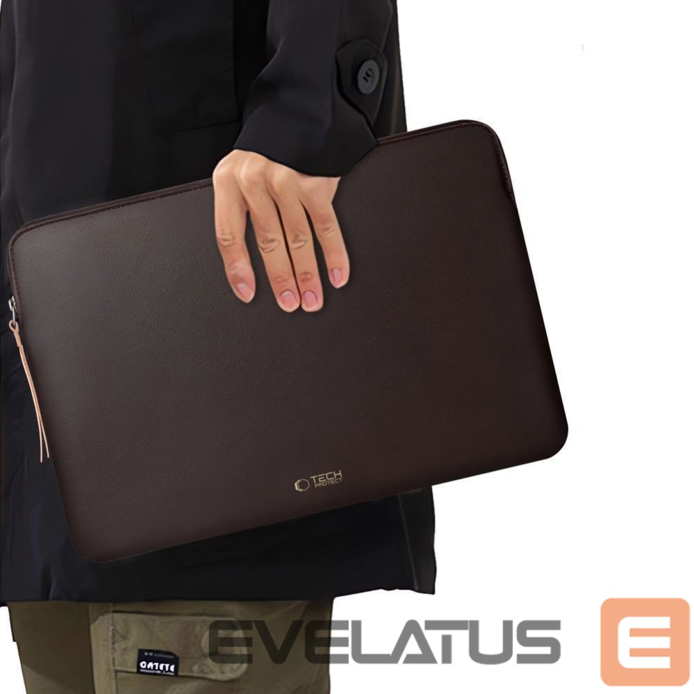 Citas preces Tech-Protect Tech-Protect Fleece Laptop Bag 13-14" - Brown