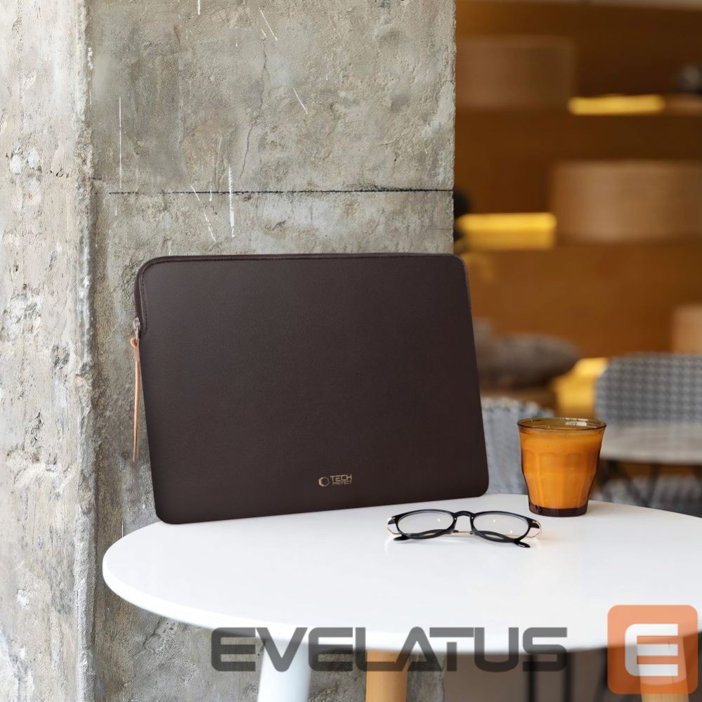 Citas preces Tech-Protect Tech-Protect Fleece Laptop Bag 13-14" - Brown