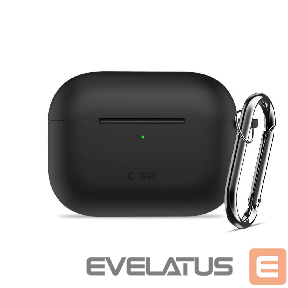 Citas preces Tech-Protect Tech-Protect Silicone Hook Case for AirPods Pro 3 - Black