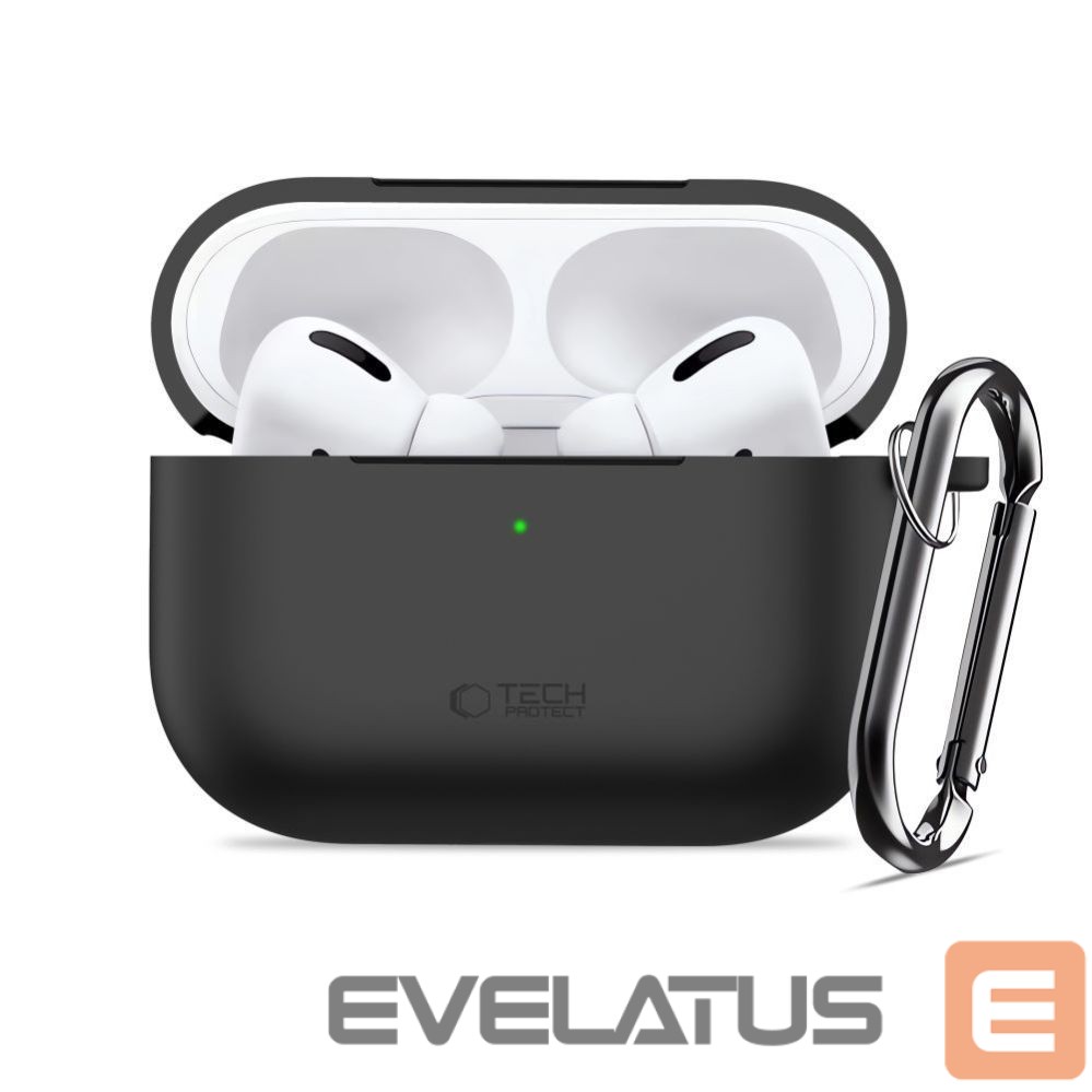 Citas preces Tech-Protect Tech-Protect Silicone Hook Case for AirPods Pro 3 - Black