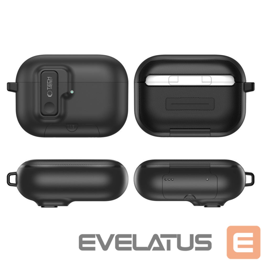 Citas preces Tech-Protect Tech-Protect Slim Hook Case for AirPods Pro 3 - Black