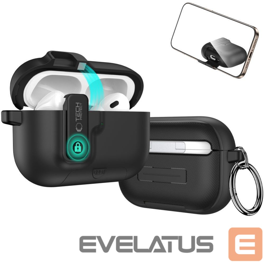 Citas preces Tech-Protect Tech-Protect Slim Hook Case for AirPods Pro 3 - Black