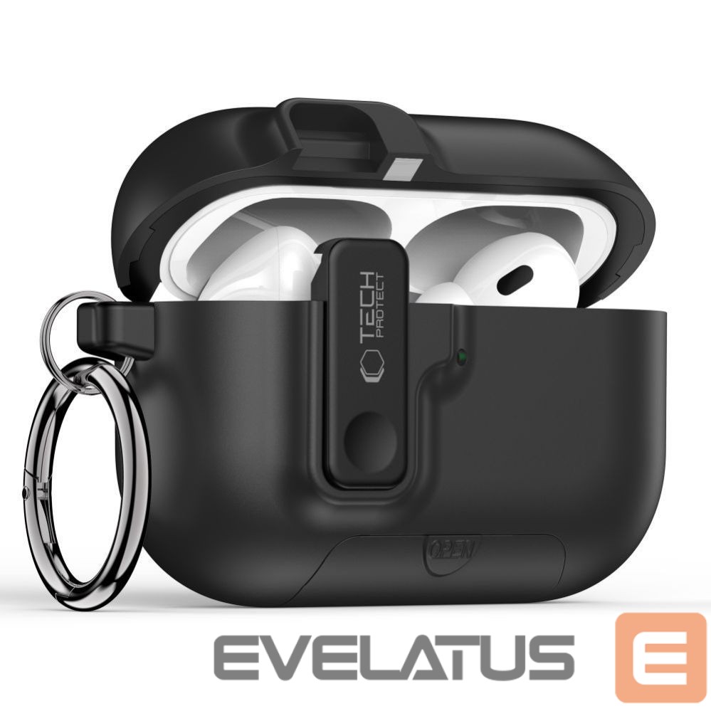 Citas preces Tech-Protect Tech-Protect Slim Hook Case for AirPods Pro 3 - Black