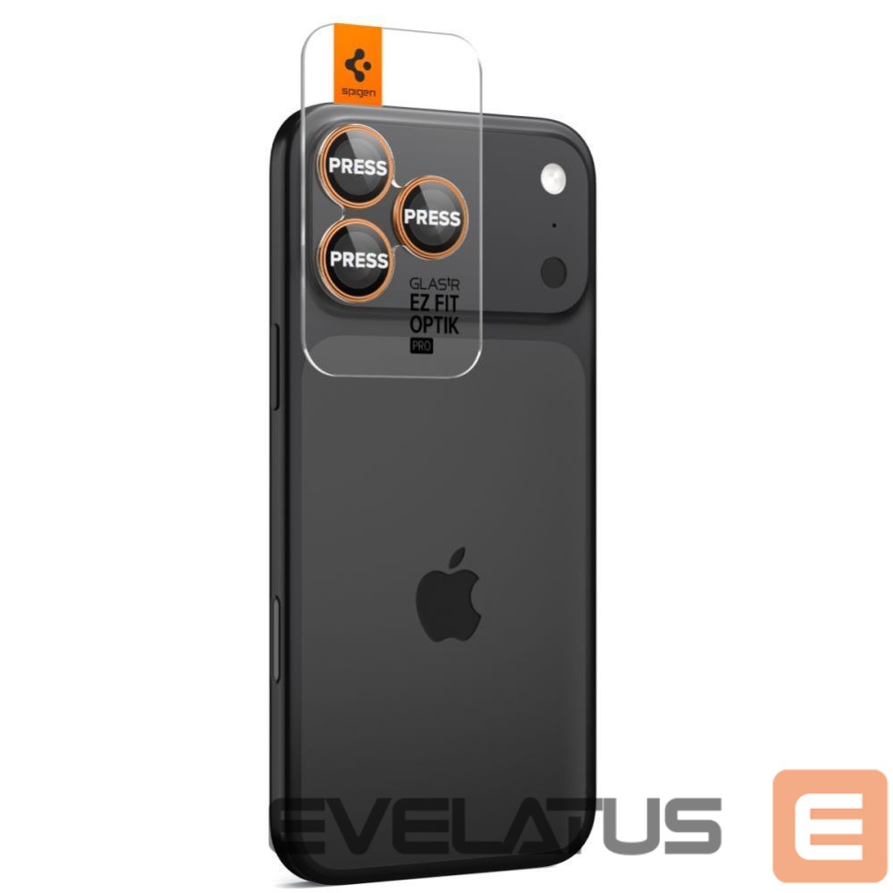 Citas preces Spigen Spigen Optik Pro Camera Lens Glass for iPhone 16 Pro / Max / 17 Pro / Max - Orange