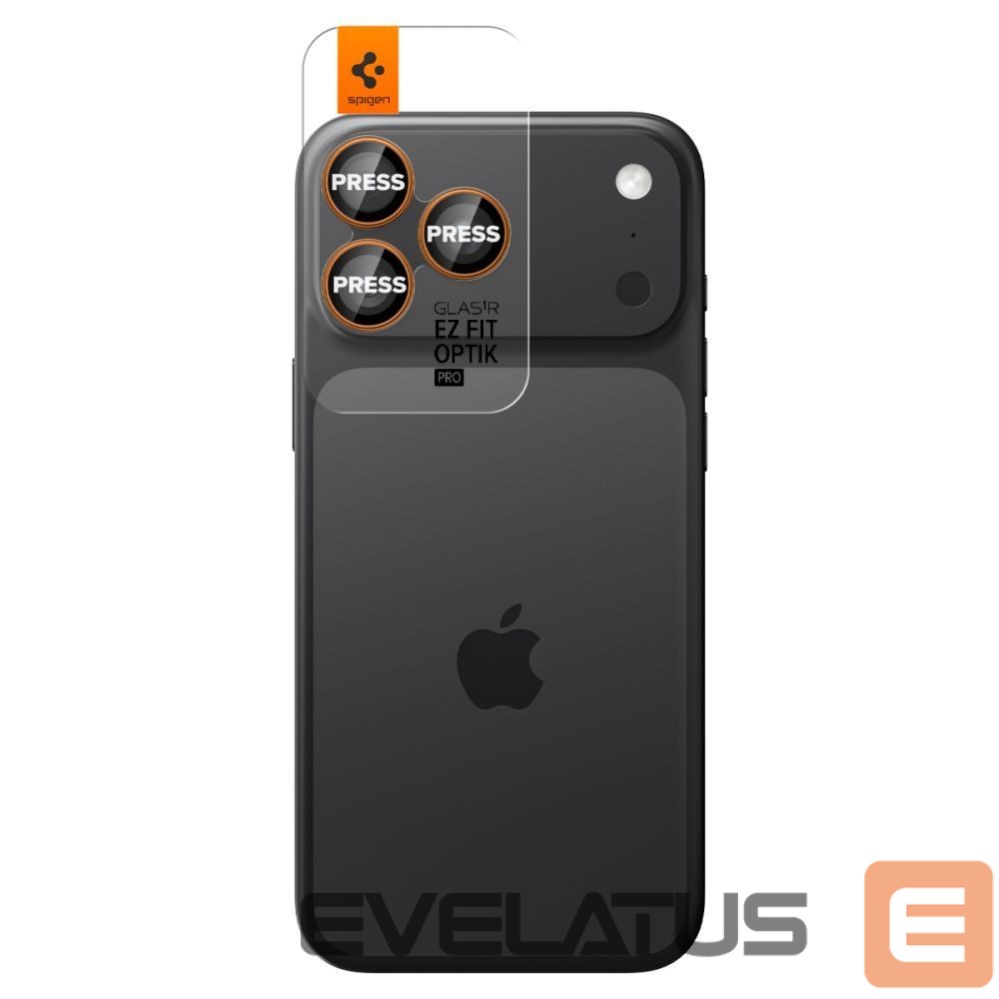 Citas preces Spigen Spigen Optik Pro Camera Lens Glass for iPhone 16 Pro / Max / 17 Pro / Max - Orange