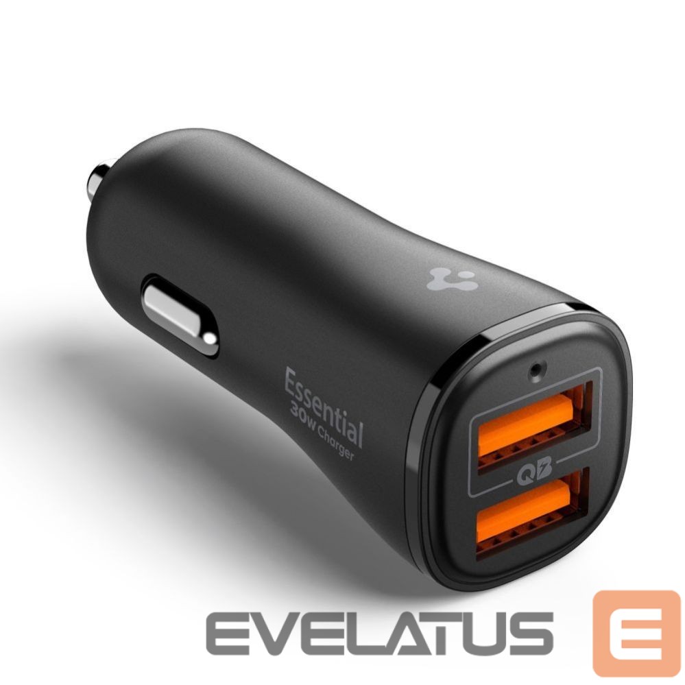 Citas preces Spigen Spigen Essential EV302 30W 2-Port USB-A Car Charger - Black
