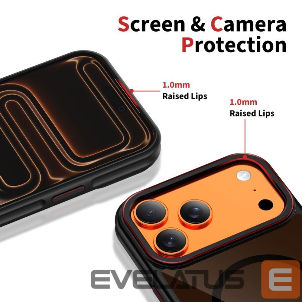 Citas preces Tech-Protect Tech-Protect MagHybrid MagSafe Case for iPhone 17 Pro - Black and Red