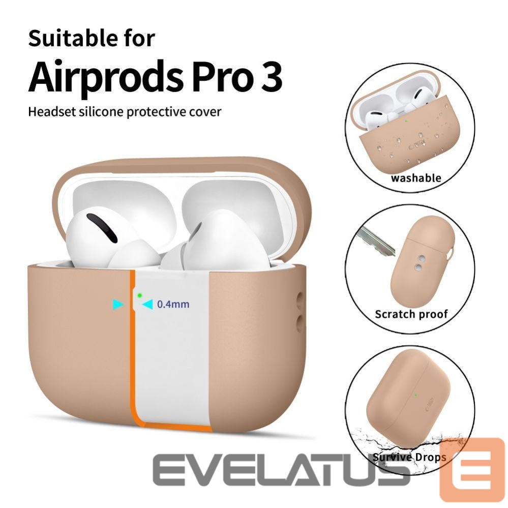 Citas preces Tech-Protect Tech-Protect Silicone Case for AirPods Pro 3 - Beige