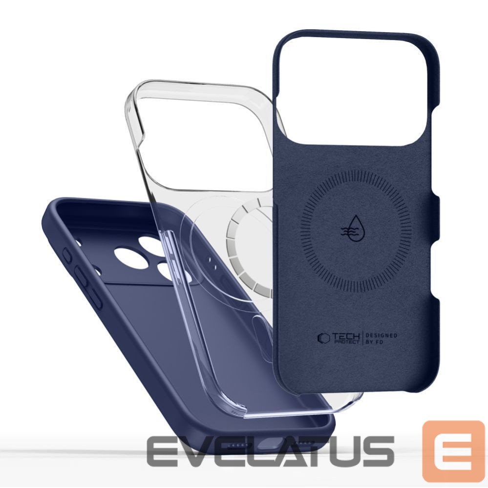 Citas preces Tech-Protect Tech-Protect Silicone MagSafe Case for iPhone 17 Pro Max - Navy Blue