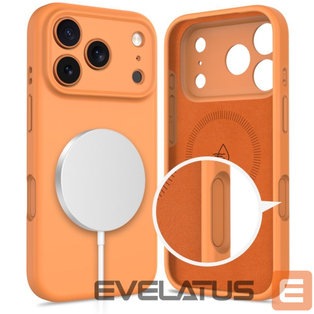 Citas preces Tech-Protect Tech-Protect Silicone MagSafe Case for iPhone 17 Pro - Orange