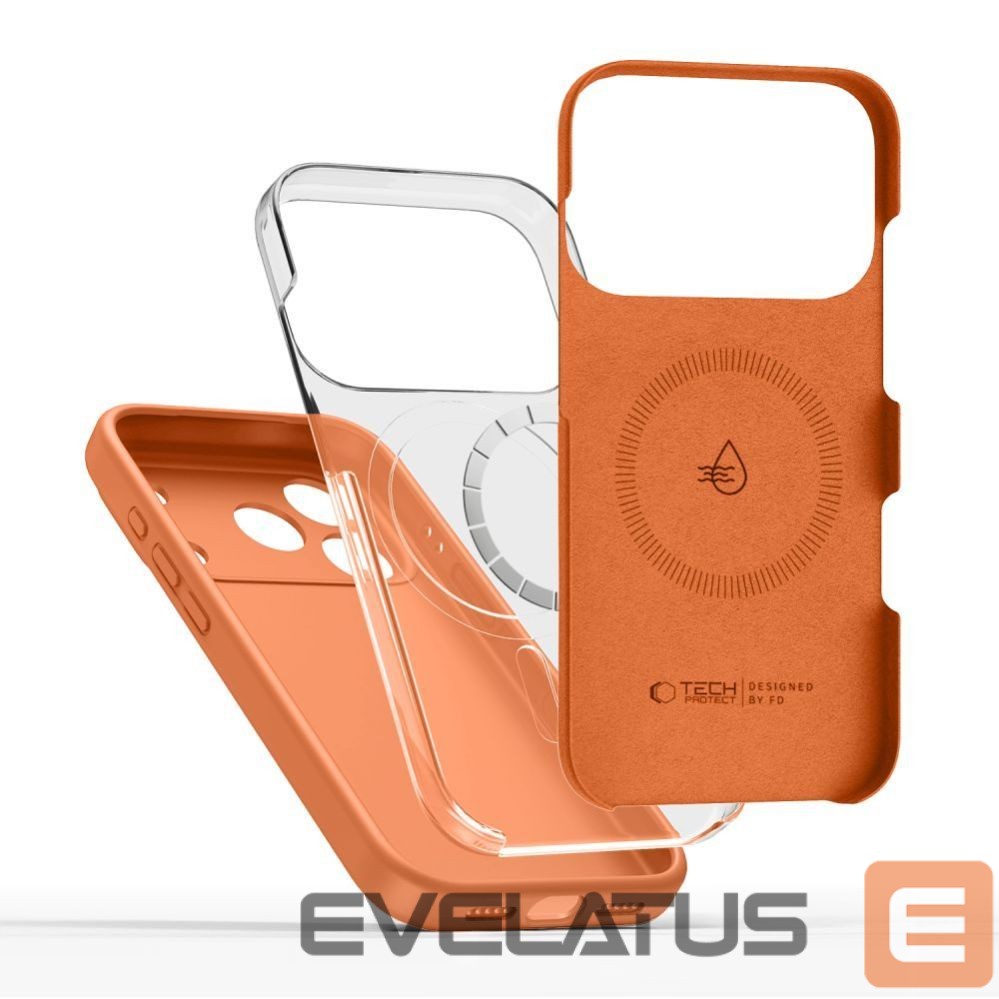 Citas preces Tech-Protect Tech-Protect Silicone MagSafe Case for iPhone 17 Pro - Orange