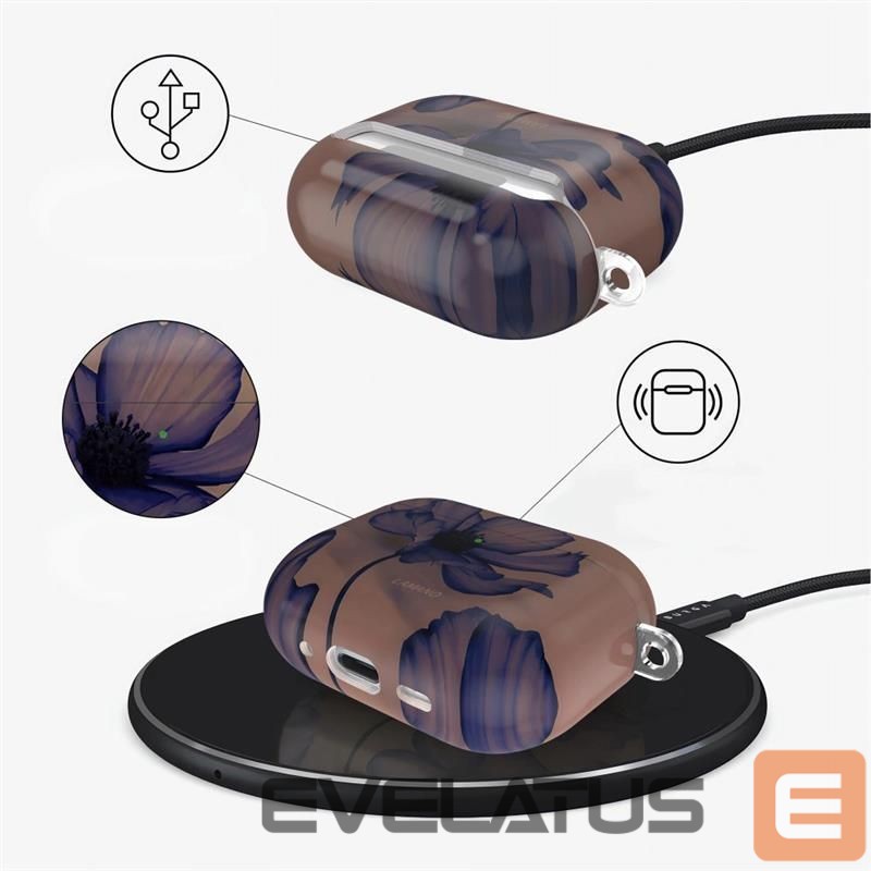 Citas preces Tech-Protect Tech-Protect Lamano case for AirPods 3 Pro - brown and purple