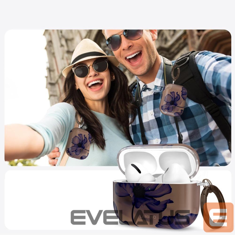 Citas preces Tech-Protect Tech-Protect Lamano case for AirPods 3 Pro - brown and purple