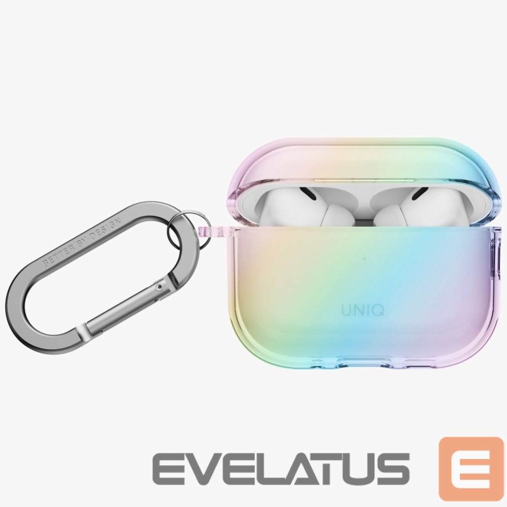 Citas preces UNIQ Uniq Iridescia Hang Case for AirPods Pro 3 - Transparent Multicolor