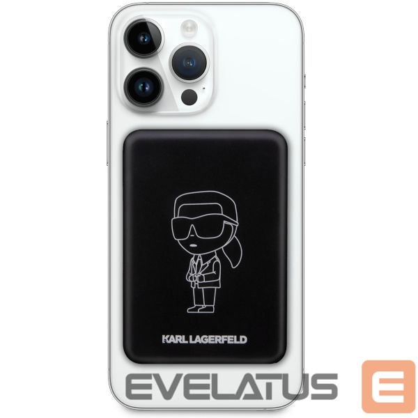 Citas preces Karl Lagerfeld Karl Lagerfeld Ikonik MagSafe 5W 3000mAh Inductive Power Bank - Black