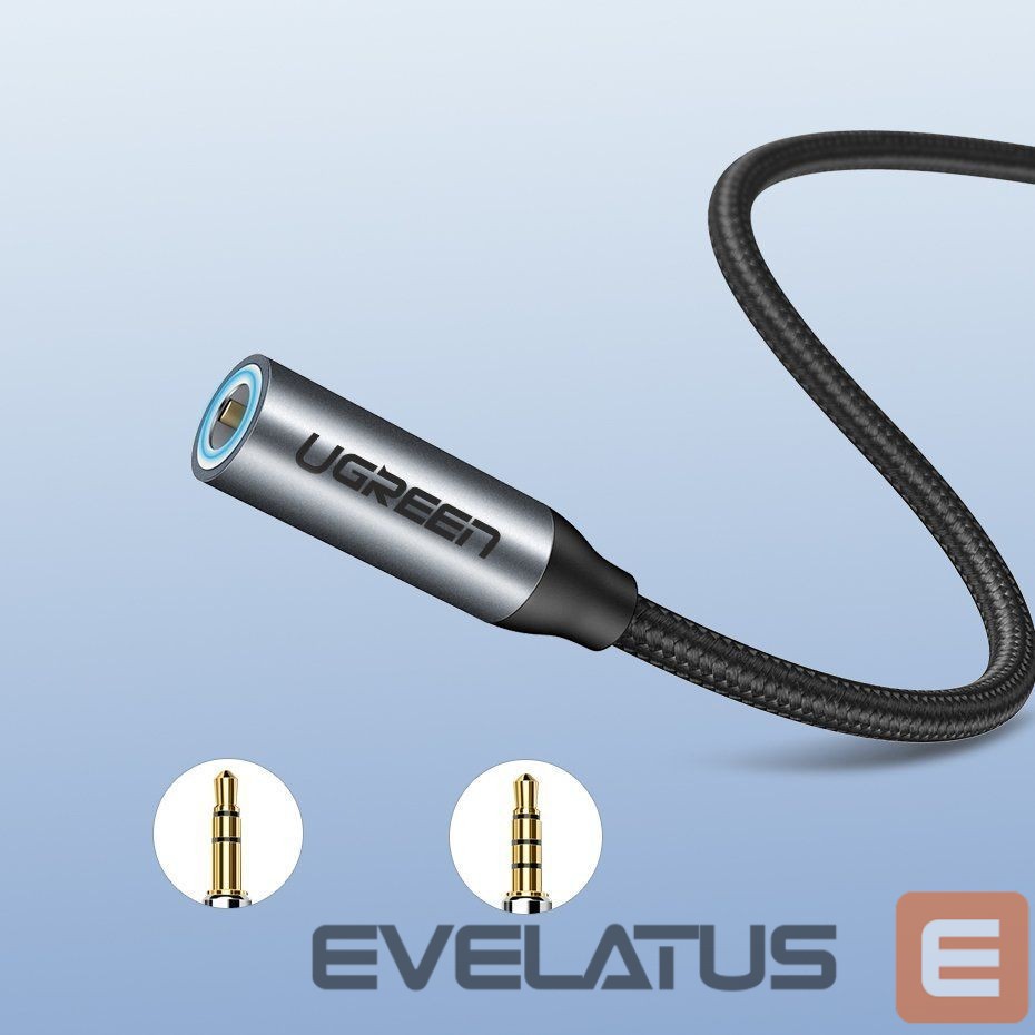 Adapteris Ugreen Ugreen Headphone Adapter with 3.5mm mini jack to USB Type C 10cm gray (30632)