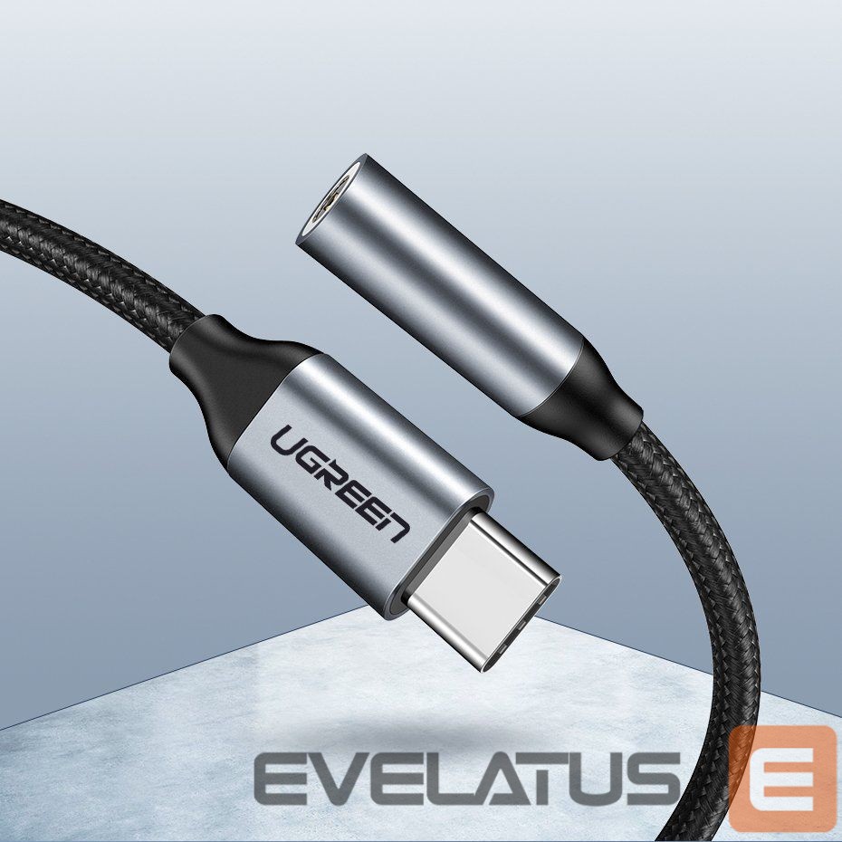 Adapteris Ugreen Ugreen Headphone Adapter with 3.5mm mini jack to USB Type C 10cm gray (30632)