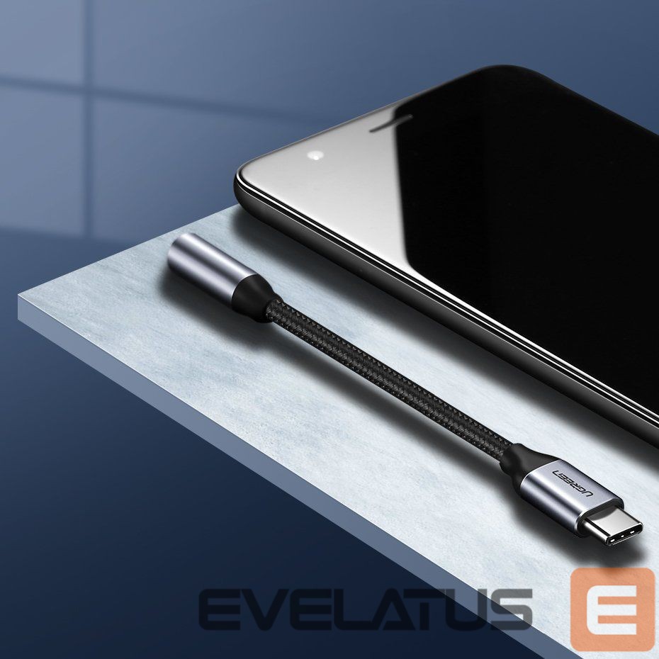 Adapteris Ugreen Ugreen Headphone Adapter with 3.5mm mini jack to USB Type C 10cm gray (30632)