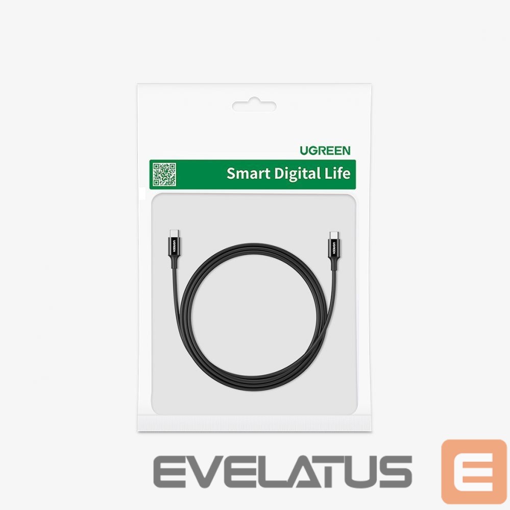 Kabelis Ugreen US300 USB-C / USB-C cable 480Mb/s 5A 1m Black