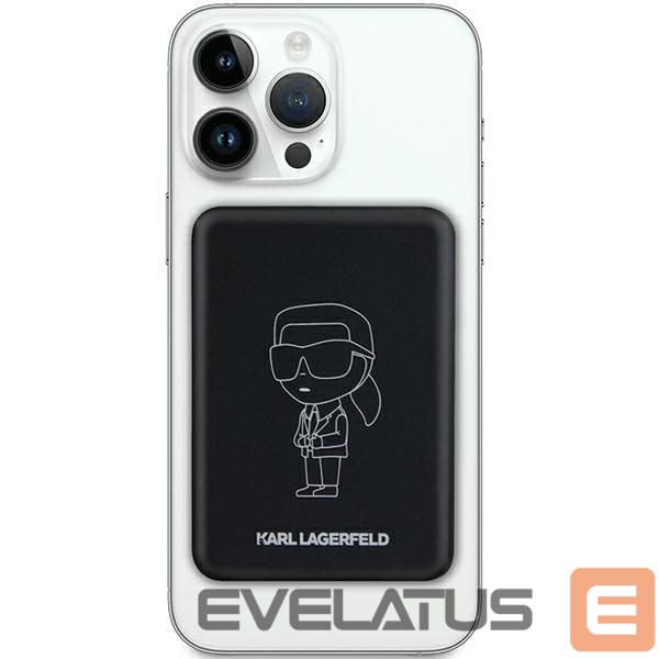 Cits mobilo telefonu aksesuārs Karl Lagerfeld Karl Lagerfeld NFT Outline Ikonik MagSafe 5000mAh induction power bank - black
