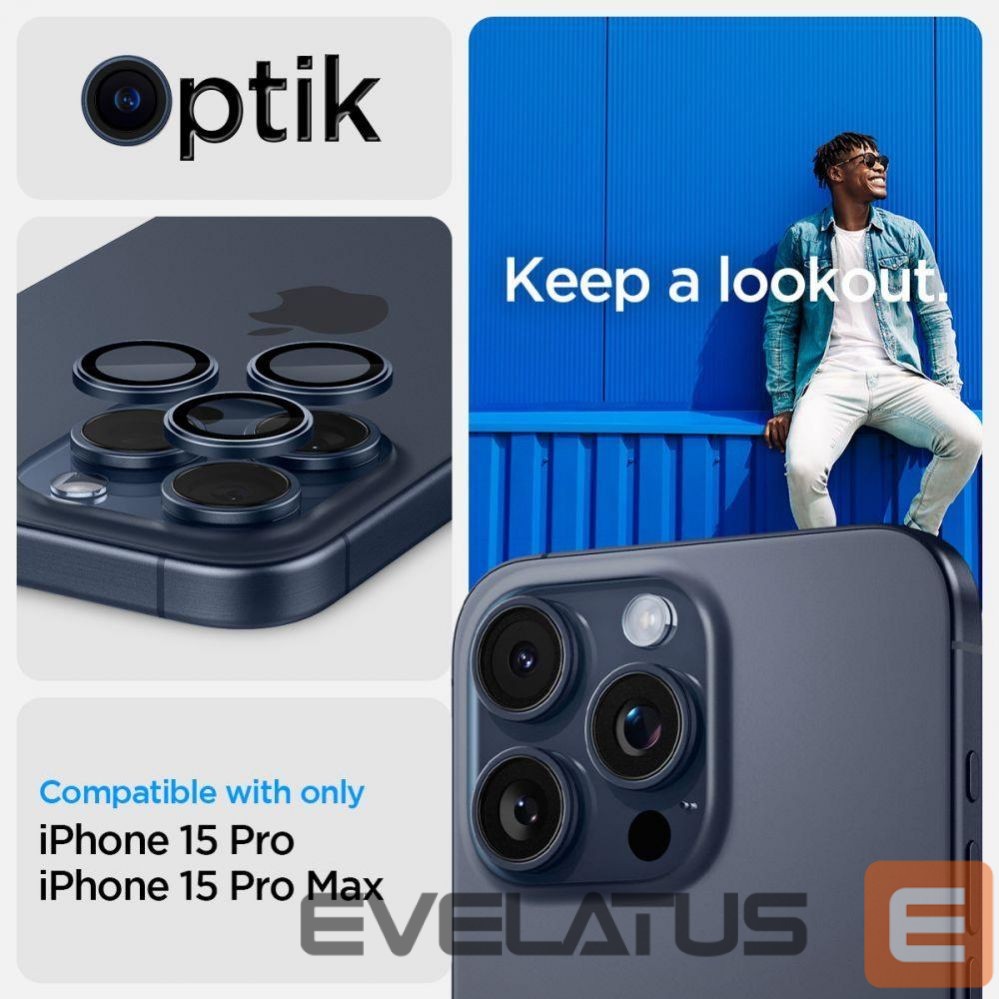 Aizsargstikls Spigen Titanic || Blue