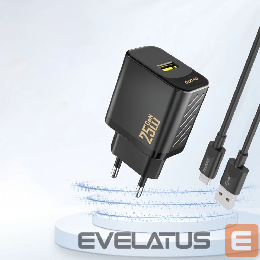 Adapteris Dudao Dudao A27S 25W GaN USB-A Charger - Black