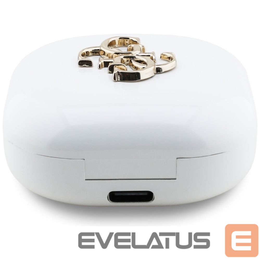 Bezvadu austiņas Guess Wireless earphones TWS Guess 4G Metal Logo white