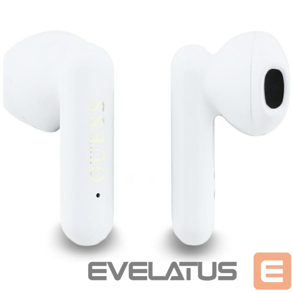 Bezvadu austiņas Guess Wireless earphones TWS Guess 4G Metal Logo white