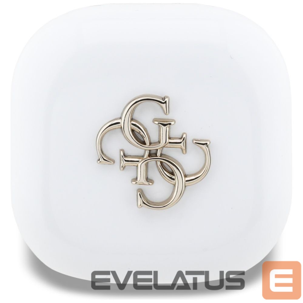 Bezvadu austiņas Guess Wireless earphones TWS Guess 4G Metal Logo white