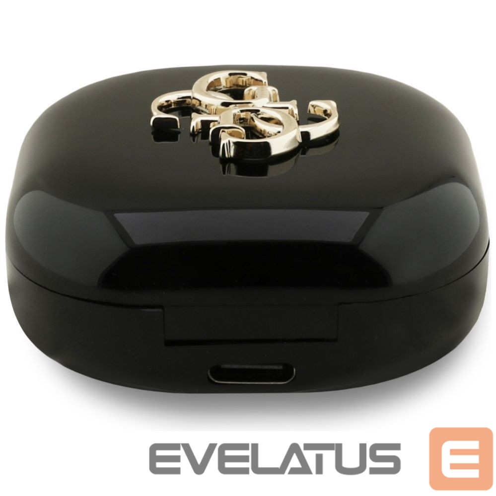 Bezvadu austiņas Guess Wireless earphones TWS Guess 4G Metal Logo black